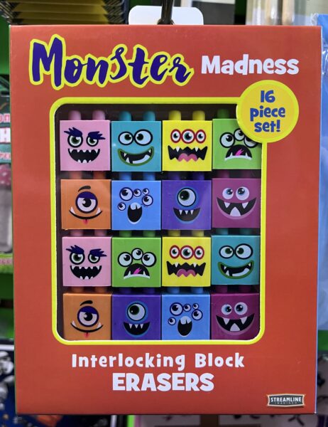 Monster Madness Interlocking Block Erasers