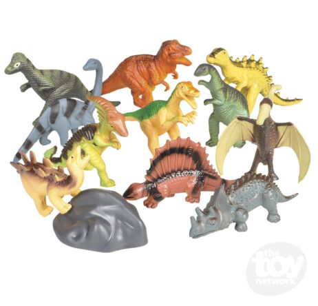 Dinosaur 12 Piece Play Set in Mesh Bag